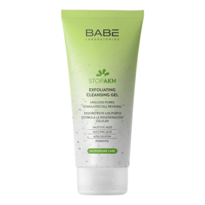 BABE LABORATORIOS STOP AKN GEL EXFOLIANT POUR UN NETTOYAGE EN PROFONDEUR DES PEAUX GRASSES ET A PROBLEMES 200 ML PHARMASHOP