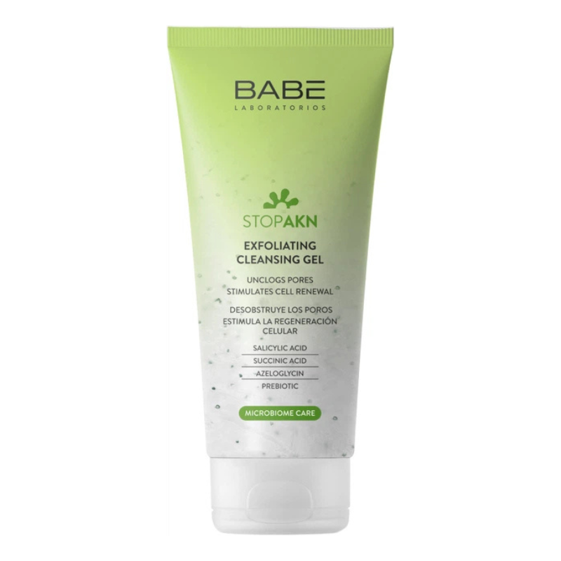 BABE LABORATORIOS STOP AKN GEL EXFOLIANT POUR UN NETTOYAGE EN PROFONDEUR DES PEAUX GRASSES ET A PROBLEMES 200 ML PHARMASHOP