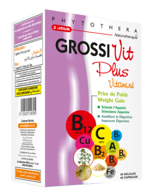 VITAL PHYTOTHERA GROSSIVIT PLUS VITAMINE 45 GELULES pharmashop
