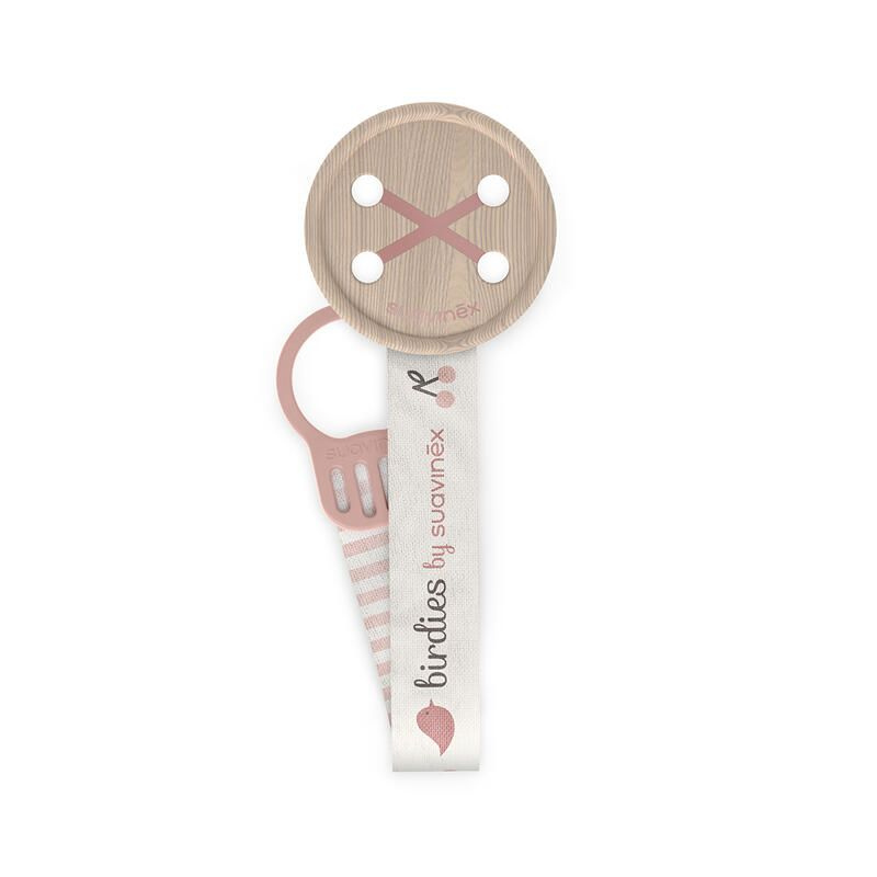 SUAVINEX ATTACHE SUCETTE RUBAN BIRDIES ROSE PHARMASHOP