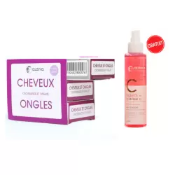 ALANIA COFFRET CHEVEUX & ONGLES CROISSANCE ET VITALITÉ 90 GÉLULES+ PURETE + VITAMINE C EAU TONIQUE 150ML OFFERT