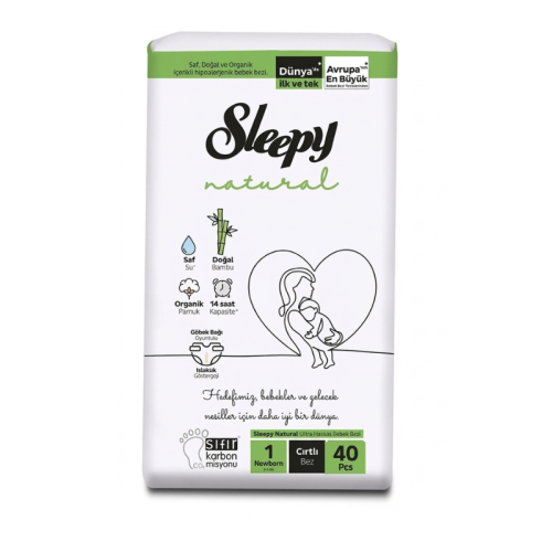 SLEEPY NATURAL COUCHES BEBE TAILLE 1 40 UNITES