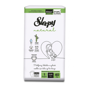 SLEEPY NATURAL COUCHES BEBE TAILLE 1 - 40 UNITES PHARMASHOP