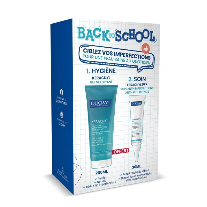 DUCRAY KERACNYL PP+ 30ML + GEL NETTOYANT 200ML OFFERT PHARMASHOP