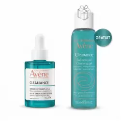 AVENE CLEANANCE SERUM EXFOLIANT AHA 30ML +  GEL NETTOYANT 100ML OFFERT PHARMASHOP