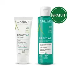 A-DERMA BIOLOGY AC HYDRA CREME COMPENSATRICE ULTRA APAISANTE 40ML+GEL NETTOYANT 100ML OFFERT PHARMASHOP