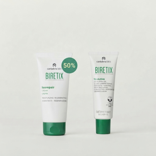 CANTARIA LABS BIRETIX GEL TRI-ACTIVE 50ML+ISOREPAIR CREME HYDRATANTE REGENERANTE 50ML (-50%)