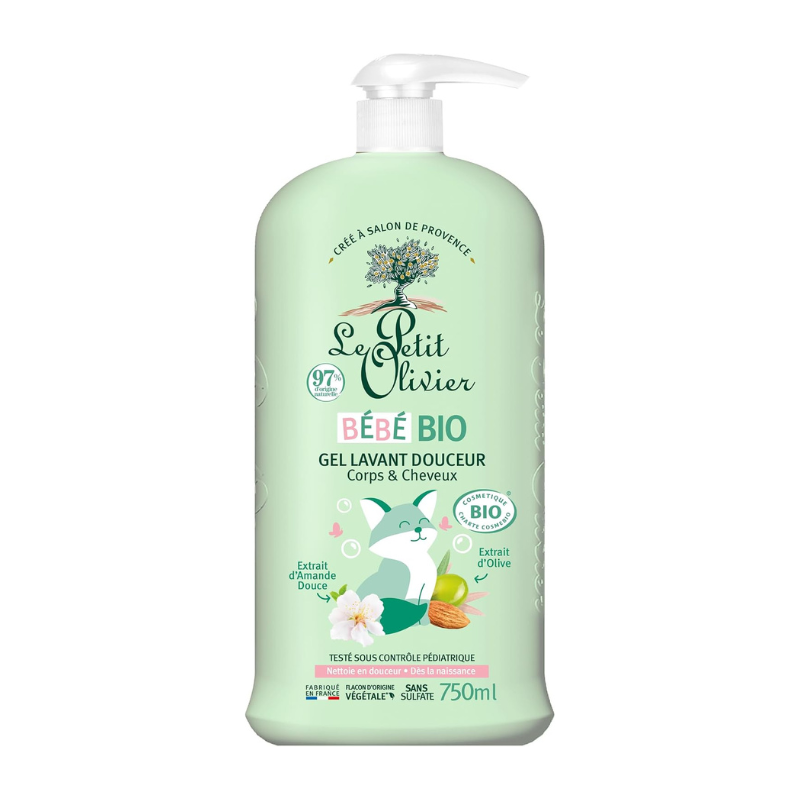 LE PETIT OLIVIER GEL LAVANT DOUCEUR BEBE BIOLOGIQUE 750ML PHARMASHOP