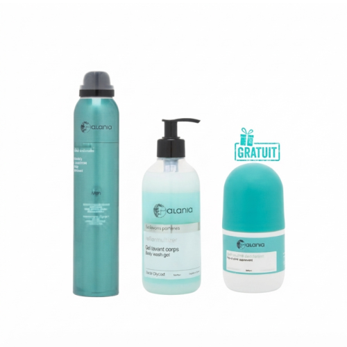ALANIA DEODORANT PARFUME PIERRE DE SOLEIL 200ML+GEL LAVANT CORPS PIERRE DE SOLEIL 350ML+ROLL ON ANTI TRANSPIRANT 50ML (OFFERT)