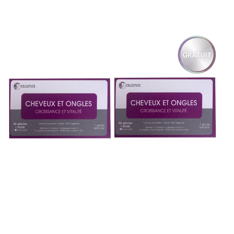 ALANIA CHEVEUX ET ONGLES CROISSANCE ET VITALITE 30 GELULES 2EME OFFERTE PHARMASHOP