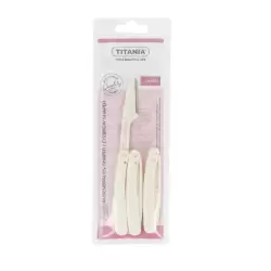 TITANIA RASOIR A SOURCILS PLIABLE 8 CM BOITE DE 3