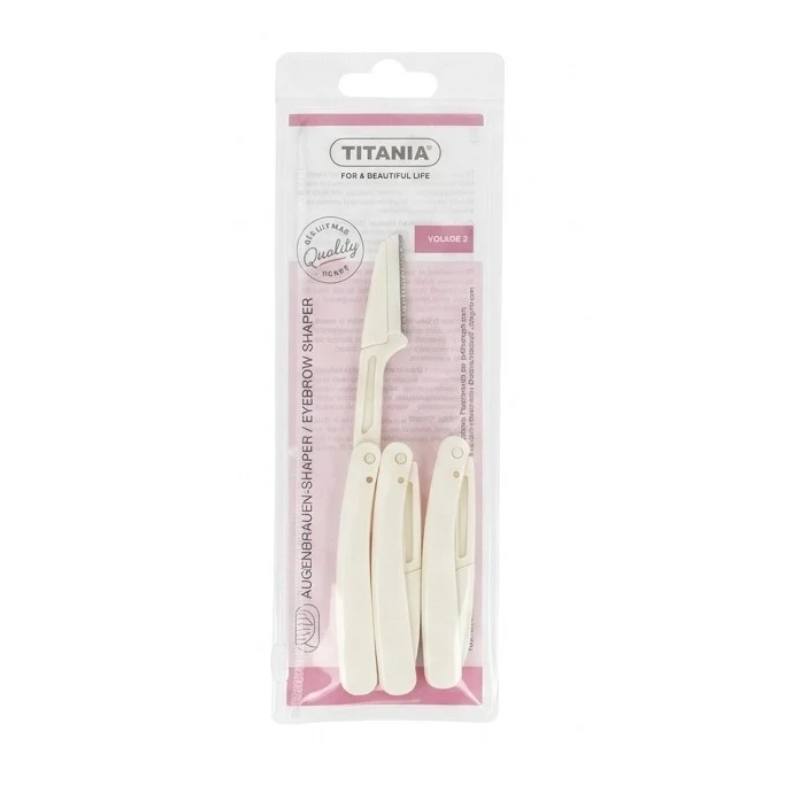 TITANIA RASOIR A SOURCILS PLIABLE 8 CM BOITE DE 3