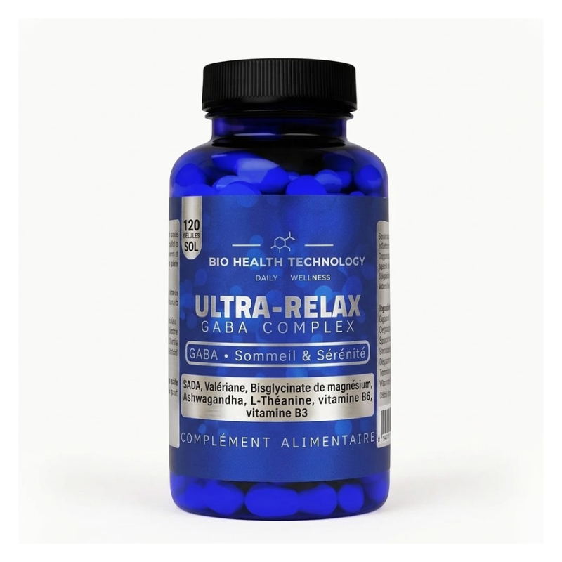 BIO HEALTH TECHNOLOGY ULTRA RELAX GABA 120 GELULES PHARMASHOP