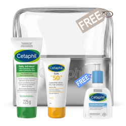 CETAPHIL COFFRET SUN SPF50 50ML + DAILY ADVANCE 225G + GENTLE SKIN CLEANSER 236ML OFFERT+TROUSSE OFFERTE