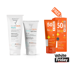 RONCEY CLAIRSKIN CREME DE NUIT ECLAIRCISSANTE 50ML+GEL NETTOYANT ECLAIRCISSANT 200ML+ BIOSUN ECRAN 50ML TEINTE (OFFERT)