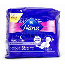 NANA serviette maxi extra nuit 8 pièces