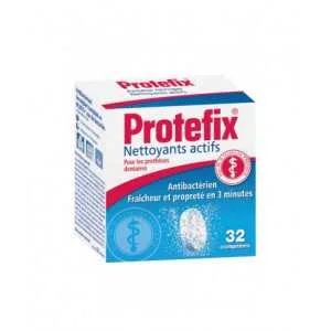 PROTEFIX NETTOYANTS ACTIFS POUR PROTHESES DENTAIRES 32 COMPRIMES PHARMASHOP