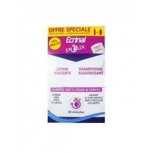 ECRINAL PACK ANTI POUX LOTION+SHAMPOOING (PEIGNE OFFERT)-pharmashop