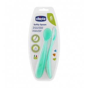 CHICCO CUILLERE SILICONE, 6M+, VERT