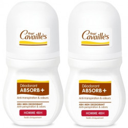 ROGE CAVAILLES DUO Déo-soin Absorb+ Homme 48h X2, 50ml