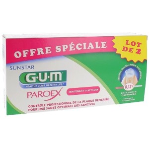 GUM  PAROEX GEL DENTIFRICE LOT DE 2*75ML pharmashop