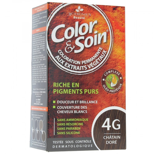 COLOR & SOIN COLORATION CHATAIN DORE 4G-pharmashop